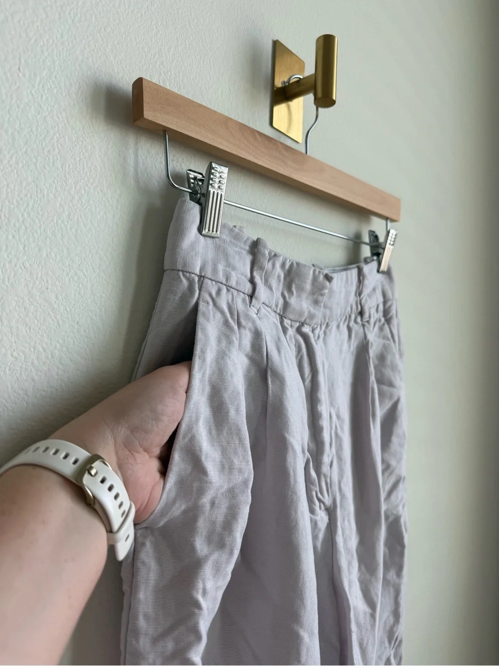 Aritzia Wilfred The Effortless Pant London Grey Linen Lyocell Wide Leg Size 4